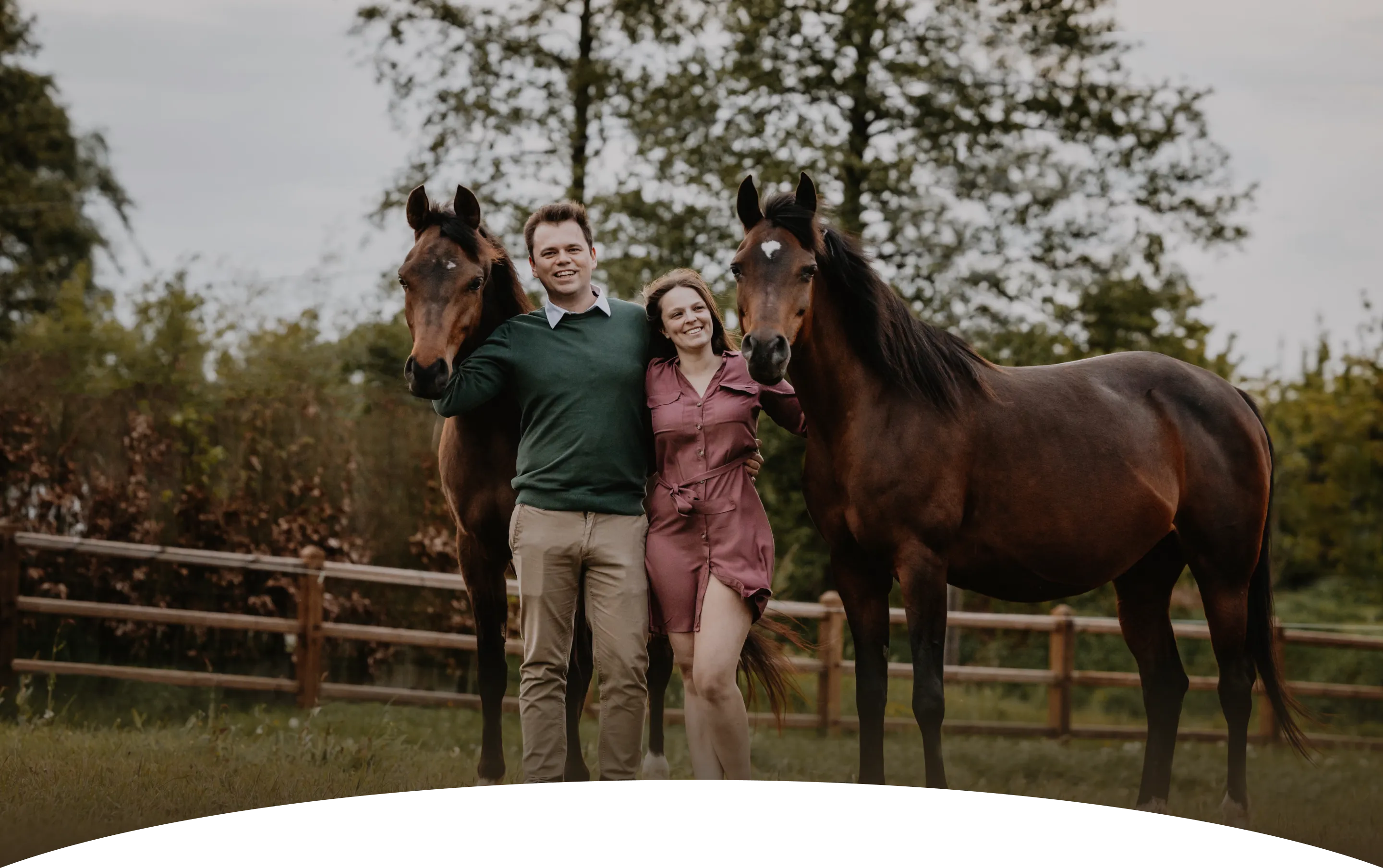 Secret Arabians — couple with Arabian horse